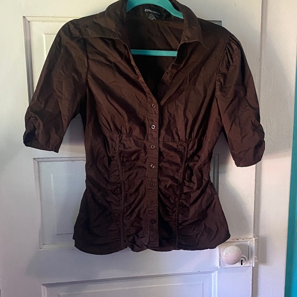 Y2K Rouched Button-Up Blouse - Picture 6 of 6